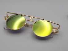 Load image into Gallery viewer, Steampunk Goggles Glasses Round Sunglasses Emo Retro Vintage