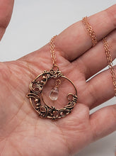 Load image into Gallery viewer, Wire Wrapped Moon Stone Necklace Healing Crystal Necklace