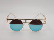 Load image into Gallery viewer, Steampunk Goggles Glasses Round Sunglasses Emo Retro Vintage