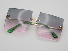 Load image into Gallery viewer, Multi Colored Big Rectangle Unisex Luxury Sunglasses Vintage Punk Oversized