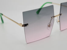 Load image into Gallery viewer, Multi Colored Big Rectangle Unisex Luxury Sunglasses Vintage Punk Oversized