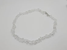 Load image into Gallery viewer, Clear Quartz Chip Choker Necklace Silver tone Gorgeous Choker