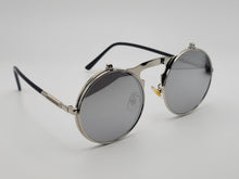 Load image into Gallery viewer, Steampunk Goggles Glasses Round Sunglasses Emo Retro Vintage Flip Up