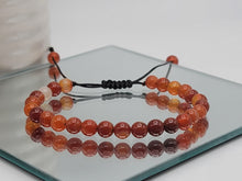 Load image into Gallery viewer, Handmade Carnelian Adjustable Bracelet 6mm Beaded - Beautiful Gift for Him or Her