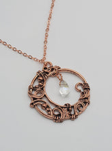 Load image into Gallery viewer, Wire Wrapped Moon Stone Necklace Healing Crystal Necklace