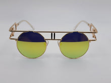Load image into Gallery viewer, Steampunk Goggles Glasses Round Sunglasses Emo Retro Vintage