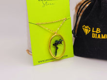 Load image into Gallery viewer, Gold Pressed Flower Necklace | Dried Flower Jewelry | Real Flower Necklace