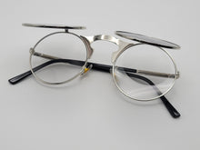 Load image into Gallery viewer, Steampunk Goggles Glasses Round Sunglasses Emo Retro Vintage Flip Up