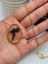 Load image into Gallery viewer, Gold Pressed Flower Necklace | Dried Flower Jewelry | Real Flower Necklace