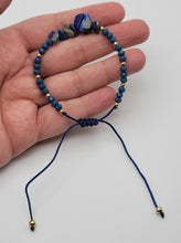 Load image into Gallery viewer, Lapis Lazuli Chip Bracelet Handmade Genuine Crystal Bracelet
