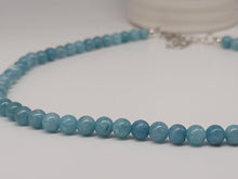 Load image into Gallery viewer, Handmade Blue Chalcedony Choker necklace 16 CM Genuine Crystals
