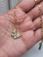 Load image into Gallery viewer, Butterfly Necklace - Trendy Butterfly necklace Gold tone - Gift for her