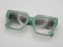 Load image into Gallery viewer, Color Green Big Rectangle Unisex Luxury Sunglasses Vintage Punk Green Color