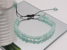 Load image into Gallery viewer, Blue Aquamarine 4mm Bracelet Powerful Bracelet Adjustable