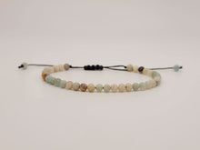 Load image into Gallery viewer, Amazonite Adjustable genuine crystal amazonite bracelet 4mm Adjustable
