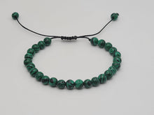 Load image into Gallery viewer, Stunning Handcrafted 6mm Malachite Adjustable Bracelet: A Beaded Beauty for All