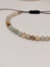 Load image into Gallery viewer, Amazonite Adjustable genuine crystal amazonite bracelet 4mm Adjustable