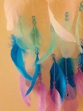 Load image into Gallery viewer, Native American Navajo Made 5.1 Inch Dreamcatcher Beautiful Colors Pink Blue & Purple Handmade