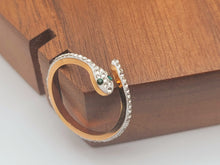 Load image into Gallery viewer, Rose Gold Snake Ring, Snake Serpent Band, Adjustable Snakes