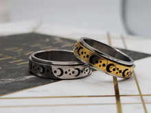 Load image into Gallery viewer, Spinner Ring Titanium steel Worry Ring, Meditation Ring Anxiety / Stress