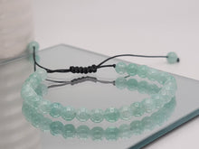 Load image into Gallery viewer, Blue Aquamarine 4mm Bracelet Powerful Bracelet Adjustable