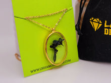 Load image into Gallery viewer, Gold Pressed Flower Necklace | Dried Flower Jewelry | Real Flower Necklace