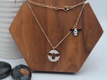 Load image into Gallery viewer, Elegance Redefined: Bute Bee Pendant Necklace in Rose Gold Tone