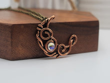 Load image into Gallery viewer, Trendy Cute Crystal Necklace Wired Moon Necklace Healing Crystal