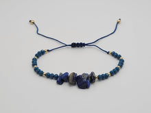 Load image into Gallery viewer, Lapis Lazuli Chip Bracelet Handmade Genuine Crystal Bracelet