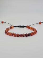Load image into Gallery viewer, Handmade Carnelian Adjustable Bracelet 6mm Beaded - Beautiful Gift for Him or Her