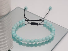 Load image into Gallery viewer, Blue Chalcedony 4mm Bracelet Powerful Bracelet Adjustable