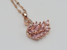 Load image into Gallery viewer, Swan Fashion Crystal Necklace Gold tone Handmade True Beauty