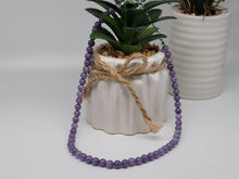 Load image into Gallery viewer, Amethyst Choker Necklace Silver tone Gorgeous Choker 4mm Beads