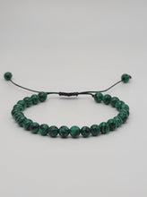 Load image into Gallery viewer, Stunning Handcrafted 6mm Malachite Adjustable Bracelet: A Beaded Beauty for All