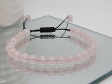Load image into Gallery viewer, Rose Quartz 4mm Bracelet Powerful Bracelet Adjustable