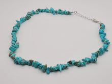 Load image into Gallery viewer, Turquoise Chip Choker Necklace Silver tone Gorgeous Choker