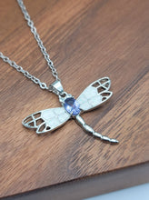 Load image into Gallery viewer, Dragonfly Pendant Necklace - Trendy Dragonfly necklace Silver tone