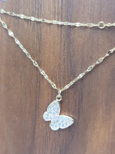 Load image into Gallery viewer, Butterfly Necklace - Trendy Butterfly necklace Gold tone - Gift for her