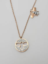 Load image into Gallery viewer, Elegance Redefined: Bute Bee Pendant Necklace in Rose Gold Tone