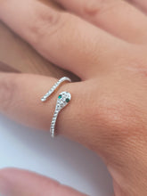 Load image into Gallery viewer, Rose Gold Snake Ring, Snake Serpent Band, Adjustable Snakes