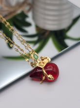 Load image into Gallery viewer, Carnelian Pendant Necklace Gold Tone Powerful Crystal Necklace