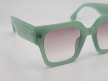 Load image into Gallery viewer, Color Green Big Rectangle Unisex Luxury Sunglasses Vintage Punk Green Color