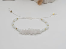 Load image into Gallery viewer, Milky Quartz Chip Adjustable Chip Bracelet Handmade