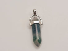 Load image into Gallery viewer, Natural Fluorite Purple & green Handmade Point Necklace