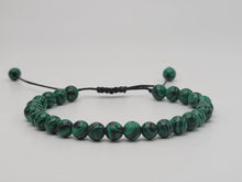 Load image into Gallery viewer, Stunning Handcrafted 6mm Malachite Adjustable Bracelet: A Beaded Beauty for All
