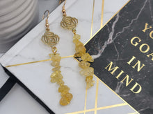 Load image into Gallery viewer, Handmade Citrine Natural Drop Earrings , Crystal Earrings
