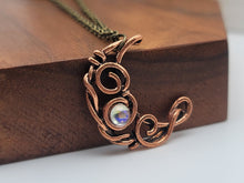 Load image into Gallery viewer, Trendy Cute Crystal Necklace Wired Moon Necklace Healing Crystal