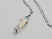 Load image into Gallery viewer, Opal Wire Wrapped Necklace: Daily Wear, Perfect Gift for Her or Him Opalite