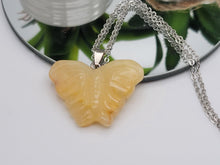 Load image into Gallery viewer, Citrine Butterfly pendant Necklace Crystal Citrine pendant November Birthstone