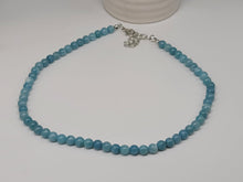 Load image into Gallery viewer, Handmade Blue Chalcedony Choker necklace 16 CM Genuine Crystals